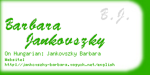 barbara jankovszky business card